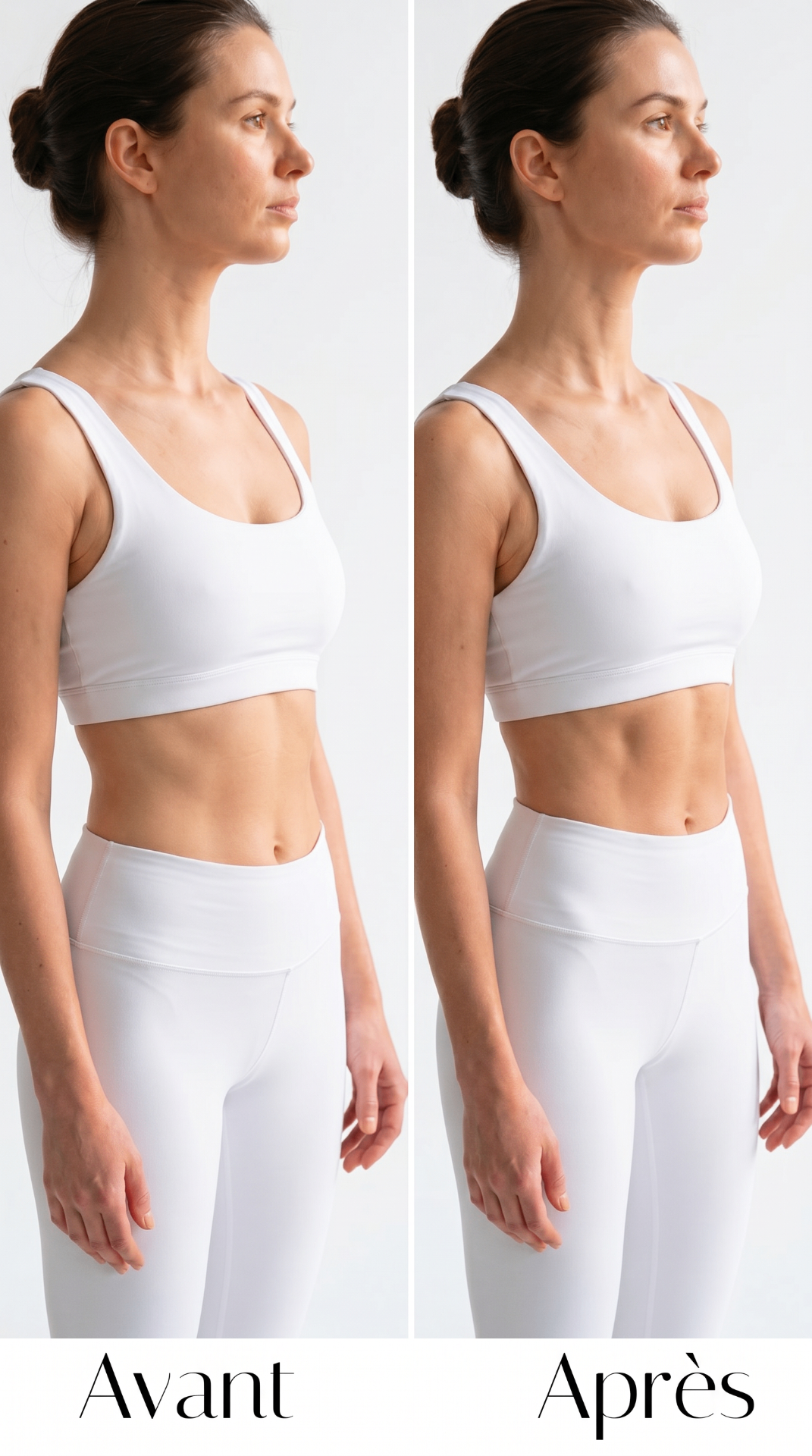 Ceinture chauffante infrarouge Soleil, avant après